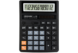 Калькулятор CROMEX 888 (185x145 мм), 12 разрядов, ЧЕРНЫЙ