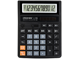 Калькулятор CROMEX 888 (185x145 мм), 12 разрядов, ЧЕРНЫЙ