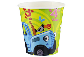 Стакан бумажный 501621 Синий Трактор, С Днем Рождения! зеленый 250мл 6шт