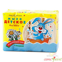 Мыло Детское 4*100гр М Ромашка зайцы (НК)10157