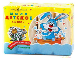 Мыло Детское 4*100гр М Ромашка зайцы (НК)10157