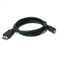 Кабель DIALOG HC-A0410B (CV-0310-B black) - кабель microHDMI D (M) - HDMI A (M), V1.4, длина 1.0 м,
