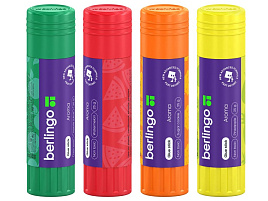 Клей-карандаш 25г. Berlingo FPp_25200 "Aroma", ароматизированный (яблочный сок, арбуз, сахарное печенье, ананас), ПВП