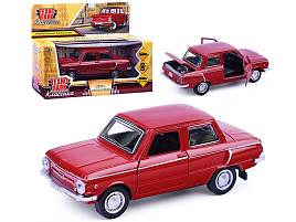 Машина металлическая ZAZ968A-12-PK заз-968а ретро-модель 12 см, дв, баг, инер, малиновый, кор.