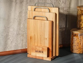 Набор досок разделочных дерево береза 3шт Alber 80035