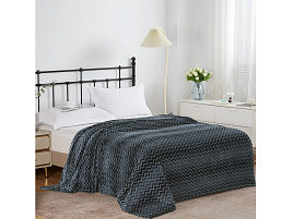 Плед-покрывало 200*220 Silvano 200/002-OMB/LA темно-серый 8606