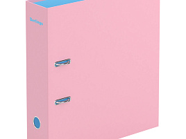 Папка регистратор 8см. Berlingo AMI80301 "Haze", матовая ламинированная, розовая