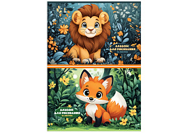 Альбом для рисования 12л. BG АР4ск12 08585 "Зверята", эконом