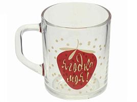 Кружка стекло 200мл 07С1335 Ягодка моя