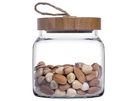 Банка для сыпучих стекло 576мл Woody 43573/6471 в/уп