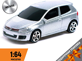 Машина металлическая 7153014 1:64 VOLKSWAGEN GOLF GTI серебро