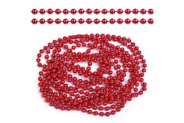 Бусы новогодние S2662 красные 2,7м