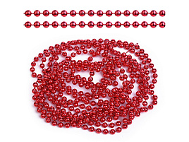 Бусы новогодние S2662 красные 2,7м