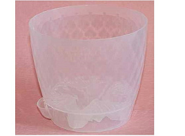 Кашпо цветочное 1,5л Румба 063452/1500 прозрачный с поддоном