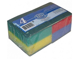 Губка для посуды ГХ009 Бытовая с чист.слоем 4шт