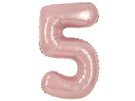 Шар надувной Цифра 5 пыльная роза 102см дб24275