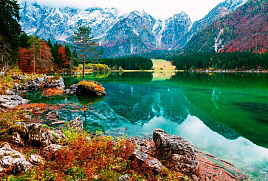 Алмазная мозаика 30*40 НД-0391 Изумрудное озеро