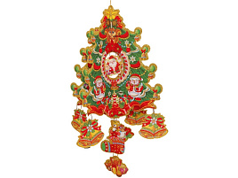 Украшение бумажное объемное 30*30 KL1628 Елка