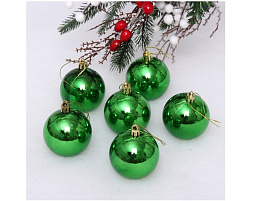 Шар 6см 201-1704 глянец зеленый 1шт