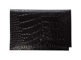 Обложка на паспорт OfficeSpace KPs_1648/176875 кожа тип 2, черный, крокодил