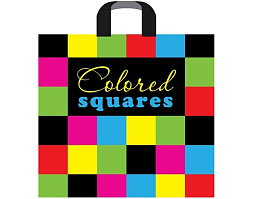 Пакет петля 36*40 Разноцветные квадраты