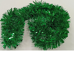 Мишура №9/H25 Зеленая широкая