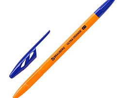 Ручка Brauberg 143562 "ULTRA ORANGE", СИНЯЯ, узел 0,7 мм