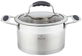 Кастрюля нержавейка 2,6л Millet M-8018 индукция 8535