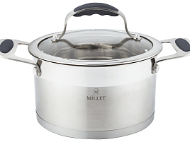 Кастрюля нержавейка 2,6л Millet M-8018 индукция 8535