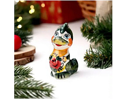 Сувенир Гжель Дракон Сластена средний цвет