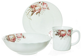 Набор для завтрака 3PCB YF20032 Чайные розы