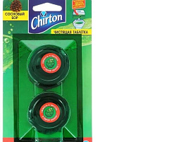 Блок для унитаза Чиртон 2*50гр.Сосновый бор в таблетках 0397