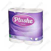 Туалетная бумага Plushe Classic 4шт.2-х сл.Белая 0249