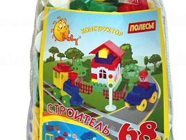 Конструктор 36094 Строитель (68 эл. в пакете)