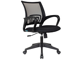 Кресло Helmi HL-M95 "Airy", спинка сетка черная/сиденье ткань TW черная, механизм качания