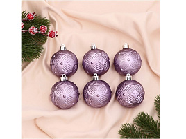 Шар 6см 9510589 Пальметта сиреневый 1шт