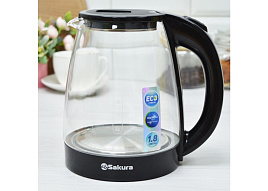 Электрочайник SAKURA SA-2734BK стекло 1,8л