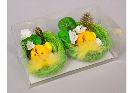 Сувенир Пасхальный Цыплята пушистые в гнезде ч54865