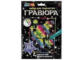 Гравюра SCRCOL18X24-102674/4738 Квадратные герои