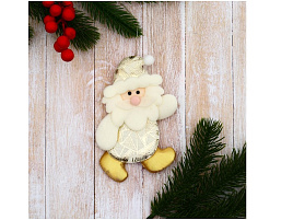 Подвеска текстиль Дед Мороз в костюмчике 9692672