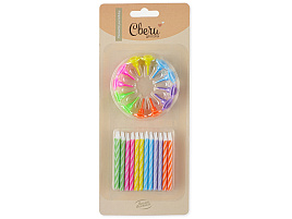 Свечи для торта 802917 Нежный микс 24шт