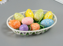 Сувенир Пасхальный Яйца с кружевом в гнездышке 9766731