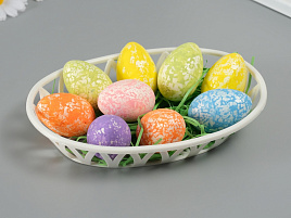 Сувенир Пасхальный Яйца с кружевом в гнездышке 9766731