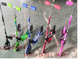 Самокат 2-х колесный ZA-201-4 зеленый