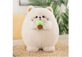 Мягкая игрушка Кошка с авокадо 35см 4182