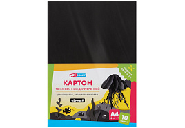 Цветной картон ArtSpace КТ1А4_38004 10л., тонированный, черный, 180г/м2