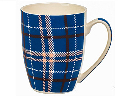 Кружка 350мл 434019 Синяя клетка