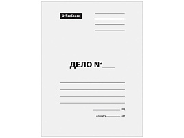 Папка Дело карт.(без скоросш) OfficeSpace 158534 380 г/кв.м., 200л. картон немелованный, белый