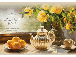 Альбом для рисования 40л. Greenwich Line PS40s-59517 "Flowers and tea", 120г/м2