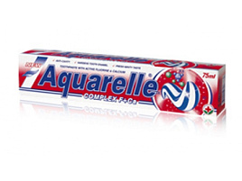 Зубная паста Акварель 75мл 2-х цветов Комплекс F+Ga
